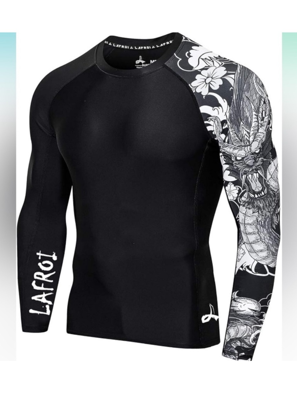 LAFROI Mens agile Tee Shirt Casual Slim Fit Long Sleeve XL